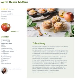 Rezept: Apfel Rosen Muffin