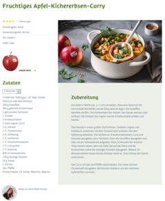 Rezept: Fruchtiges Apfel Kichererbsen Curry