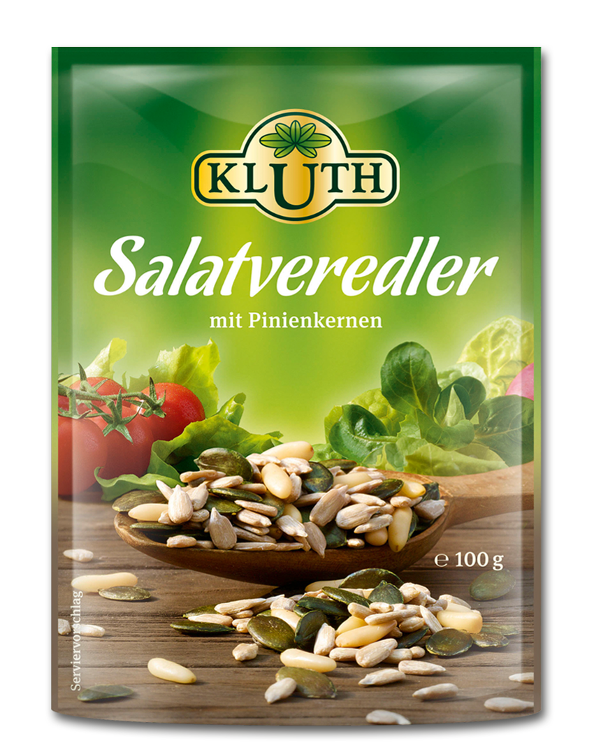 Salatveredler mit Pinienkernen 100g (100 Gramm) Herbert Kluth GmbH & Co. KG  Nüsse / Kerne / Samen - unverarbeitet (Frisch) Lebensmittel / Getränke /  Tabakwaren Obst / Gemüse / Nüsse Nüsse / Kerne / Samen - unverarbeitet ·  mynetfair
