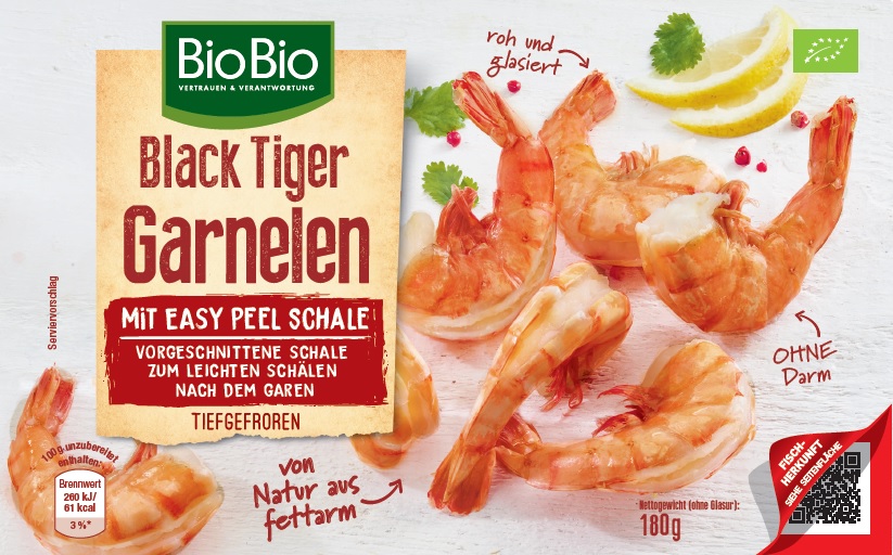 Biobio Black Tiger Garnelen 180 Gramm Dksh Gmbh Schalen Und Krustentiere Verarbeitet Gefroren Lebensmittel Getranke Tabakwaren Fisch Meeresfruchte Schalen Und Krustentiere Verarbeitet Mynetfair