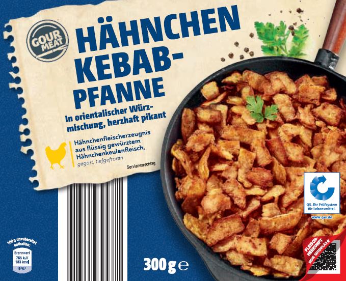 Huhn mynetfair - und Wurst - (300 Co. · / GmbH Geflügel verarbeitet & Fleisch / Geflügel verarbeitet KG Hähnchen-Kebab-Pfanne Gramm) Tabakwaren / Lebensmittel Getränke Vossko Fleisch /