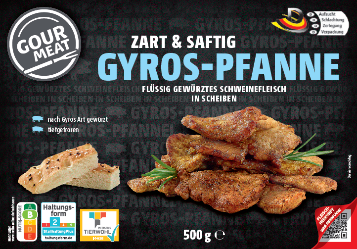 Gyros-Pfanne (500 grams) IceHouse Convenience GmbH Pork -  Unprepared/Unprocessed Food / Beverage / Tobacco Meat/Poultry/Sausages  Meat/Poultry - Unprepared/Unprocessed · mynetfair | Billiger Montag