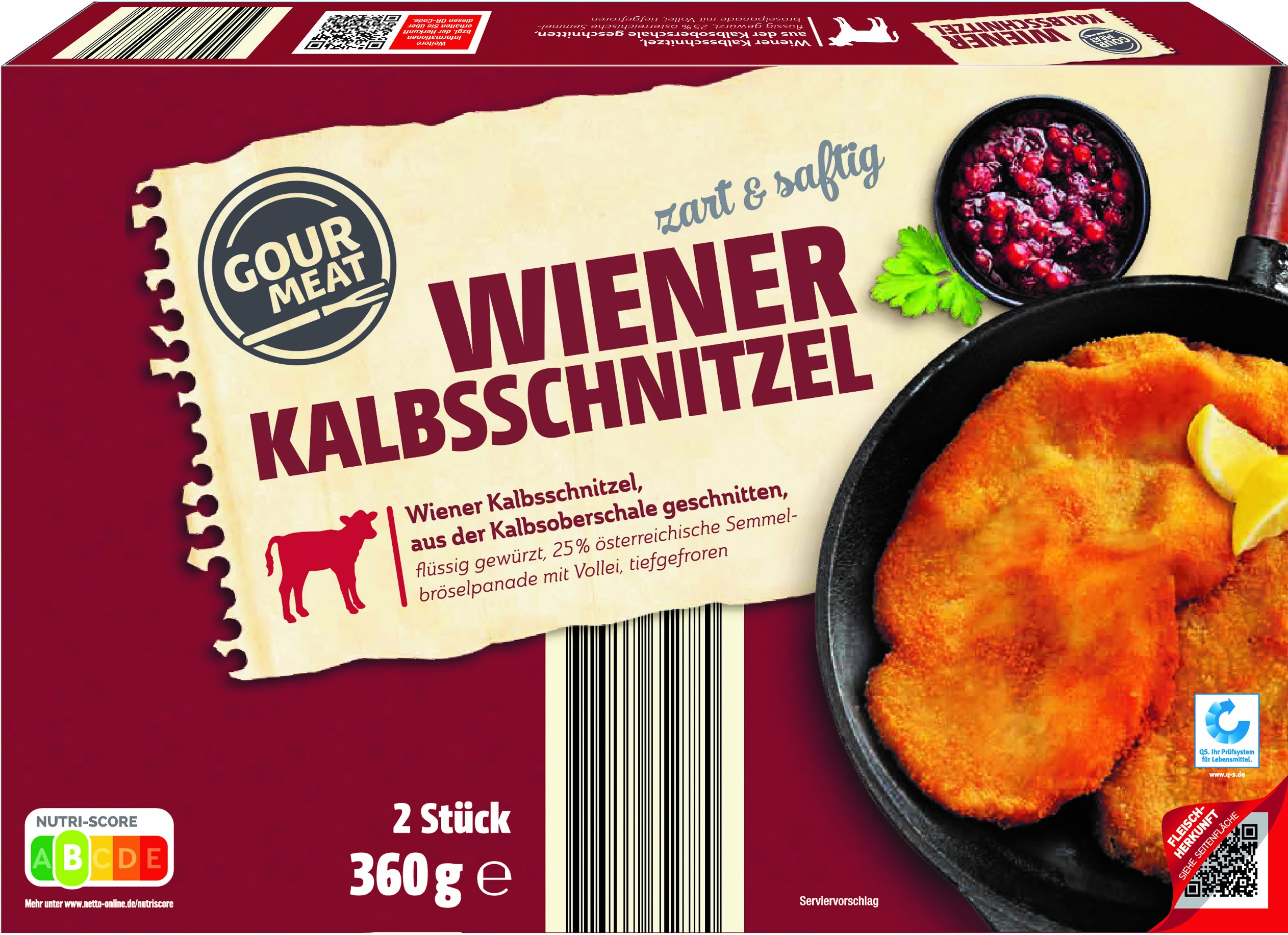 Wiener Kalbsschnitzel (360 Gramm) Recker / Lebensmittel Wurst / und Convenience · Geflügel Getränke GmbH - / Fleisch Kalb Fleisch - verarbeitet Geflügel mynetfair / verarbeitet Tabakwaren