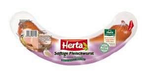 Saftige Fleischwurst Mit Knoblauch 500 Grams Herta Gmbh Pork Sausages Prepared Processed Food Beverage Tobacco Meat Poultry Sausages Meat Poultry Sausages Prepared Processed Mynetfair