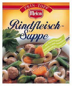 Meica Rindfleisch Suppe 290 Milliliter Meica Ammerlandische Fleischwarenfabrik Fritz Meinen Gmbh Co Kg Fertigsuppen Und Eintopfe Ungekuhlt Haltbar Lebensmittel Getranke Tabakwaren Fertig Und Halbfertiggerichte Desserts Snacks Suppen