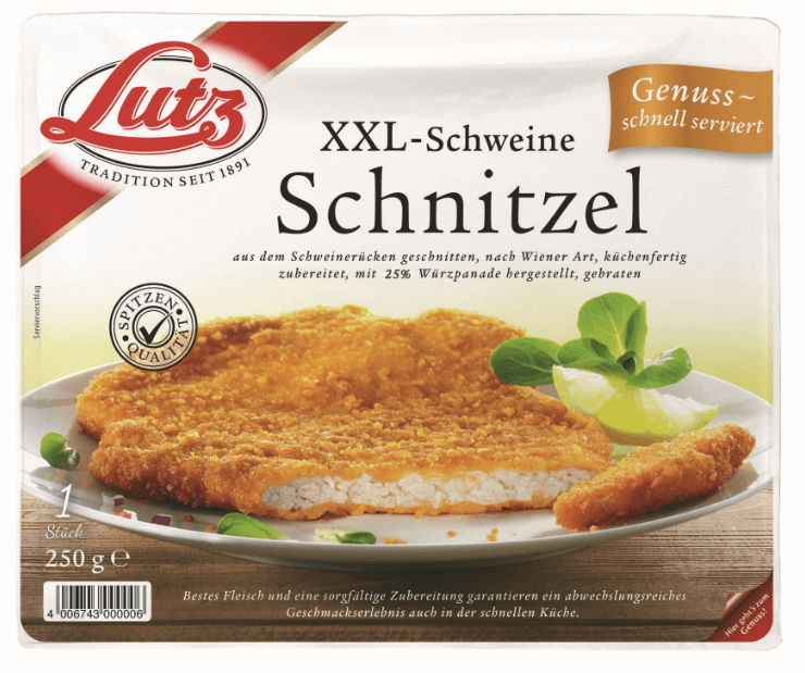 XXL Schweine Schnitzel (250 Gramm) Lutz Fleischwaren GmbH XXL Schweine Schnitzel (250 Gramm) Lutz Fleischwaren GmbH