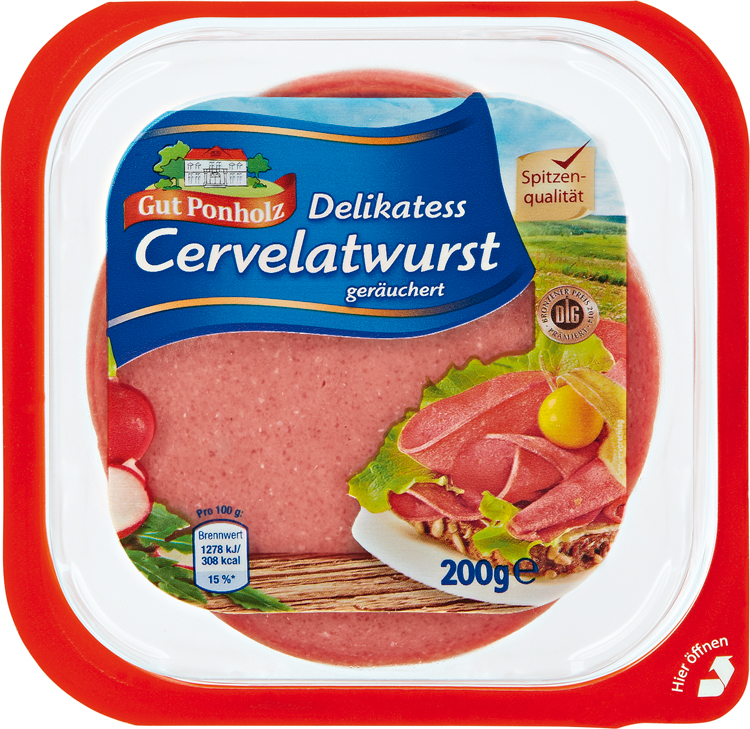 Delikatess Cervelatwurst Spitzenqualität (200 Gramos ...
