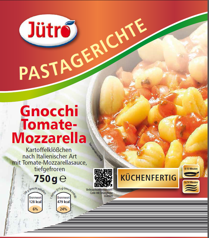 gnocchi tomate mozzarella (750 gramm) jütro tiefkühlkost gmbh& co kg salate und gerichte auf Küchenfertig Verzehrfertig ~ gnocchi tomate mozzarella (750 gramm) jütro tiefkühlkost gmbh& co kg salate und gerichte auf