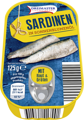 Sardinen Mit Haut Und Graten In Sonnenblumenol 125 Gramm Parma Handelsgesellschaft Mbh Fisch Verarbeitet Ungekuhlt Haltbar Lebensmittel Getranke Tabakwaren Fisch Meeresfruchte Fisch Verarbeitet Mynetfair