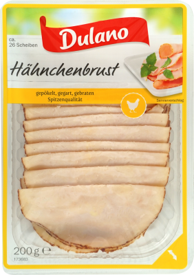Dulano (Lidl) · Hähnchenbrust (200 Gramm) The Family Butchers Germany GmbH  - Produktionsstätten TFB Nortrup Geflügelwurst Lebensmittel / Getränke /  Tabakwaren Fleisch / Wurst / Geflügel Wurstwaren · mynetfair