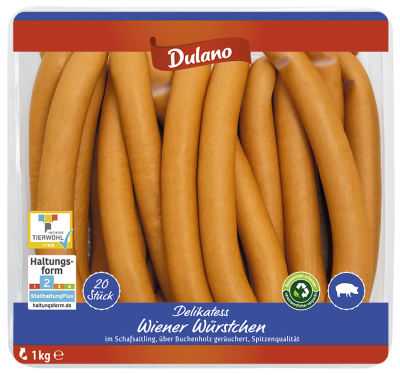 Dulano (Lidl) · Wiener Würstchen 1kg (1 kilograms) Sutter GmbH Pork - Prepared/Processed Food / Beverage / Tobacco Meat/Poultry/Sausages Meat/Poultry Sausages - Prepared/Processed · mynetfair