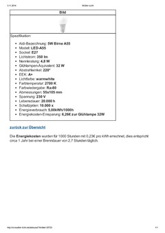 5w Birne A55 Muller Licht Gmbh Gluhlampen Leuchtstoffrohren